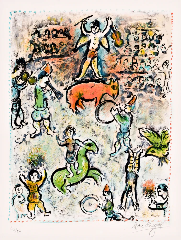 Lithographie Chagall -  La Parade au Cirque 