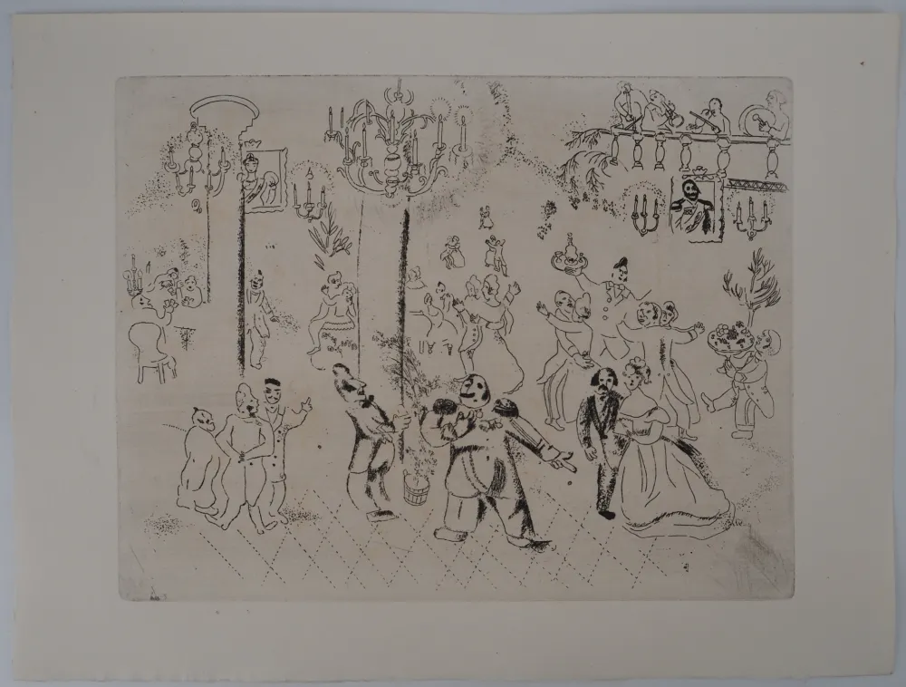 Gravure Chagall - La soirée chez le gouverneur