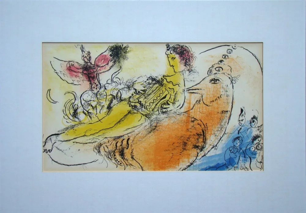 Lithographie Chagall - L'Accordéoniste
