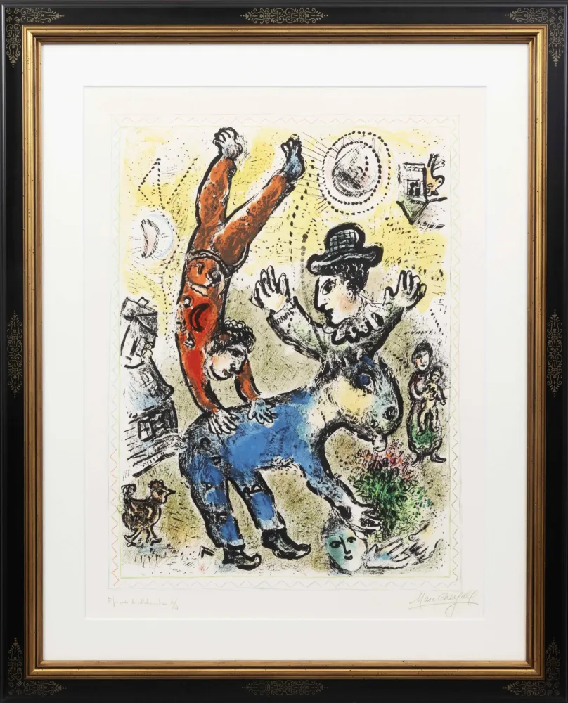 Lithographie Chagall - L'Acrobate rouge (The Red Acrobat)