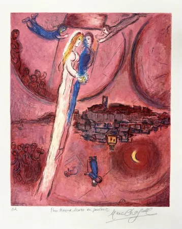 Lithographie Chagall - Le Cantique des Cantiques