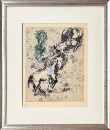 Eau-Forte Chagall - Le Cheval et l'Âne (The Horse and the Donkey)