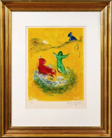 Lithographie Chagall - Le piège à loups (The Wolf Trap)