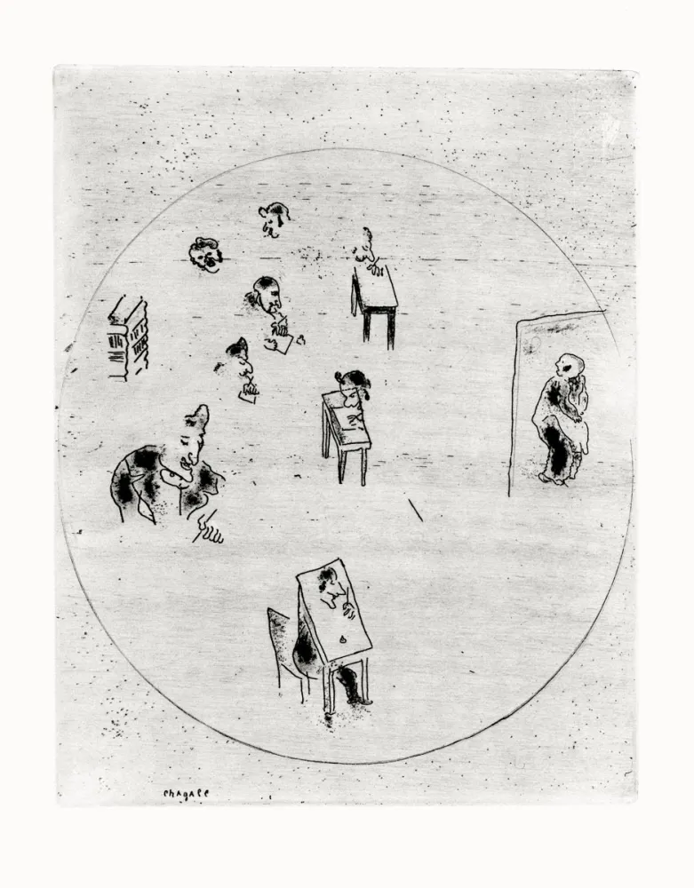 Eau-Forte Chagall - Les Ames Mortes