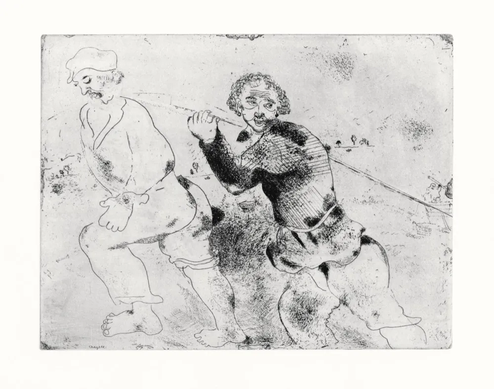 Eau-Forte Chagall - Les Ames Mortes
