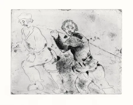 Eau-Forte Chagall - Les Ames Mortes