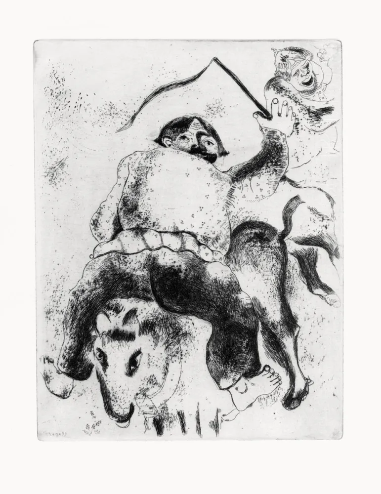 Eau-Forte Chagall - Les Ames mortes
