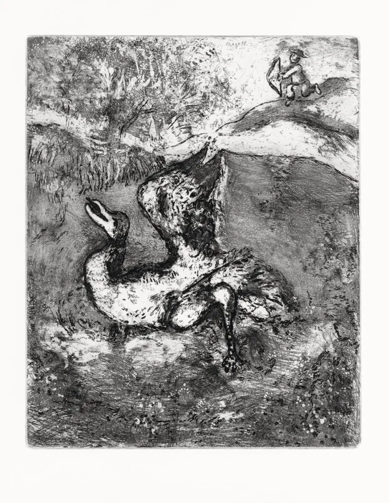 Eau-Forte Chagall - Les Fables de La Fontaine