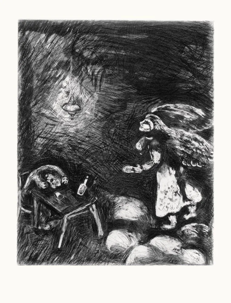 Eau-Forte Chagall - Les Fables de La Fontaine