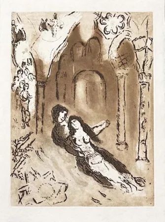 Gravure Chagall - Les grenades