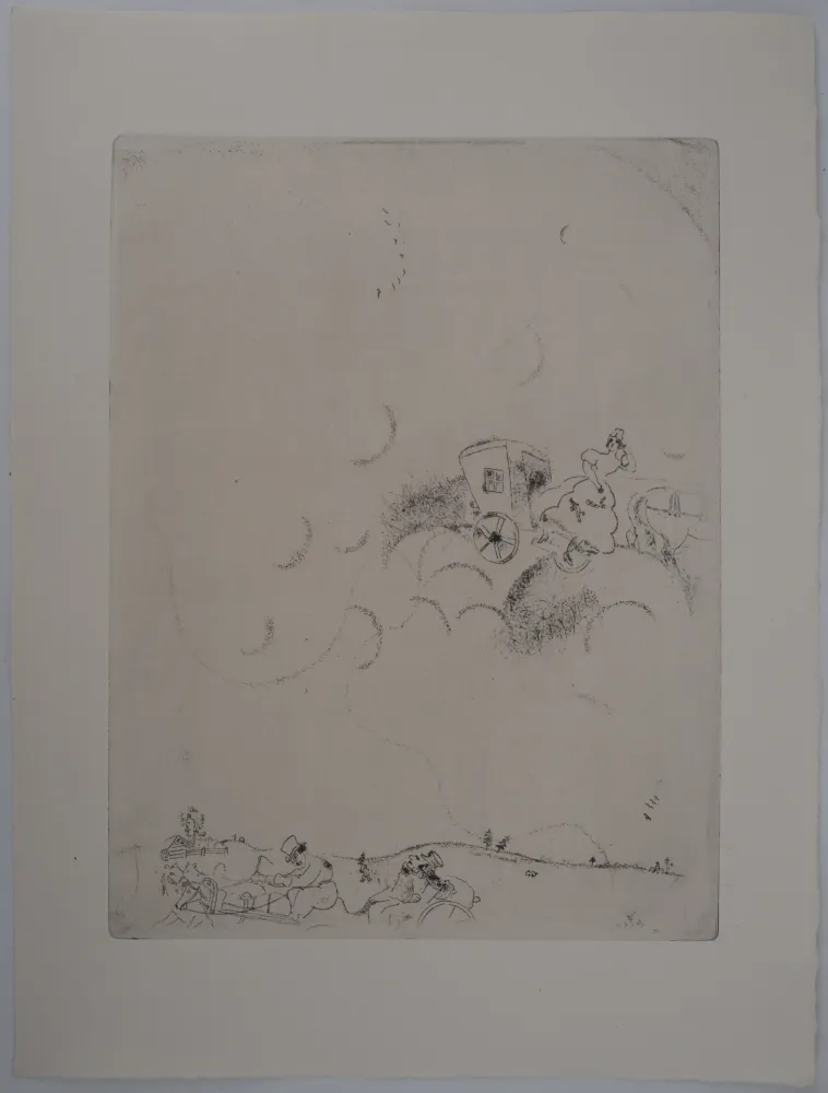Gravure Chagall - Les rêves de Tchitchikov
