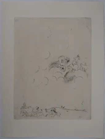 Gravure Chagall - Les rêves de Tchitchikov
