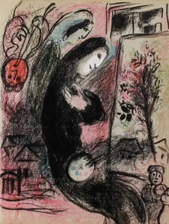 Lithographie Chagall - L'inspiré