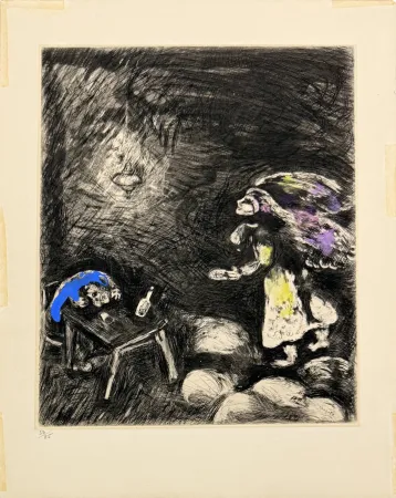 Eau-Forte Chagall - L'Ivrogne et sa Femme