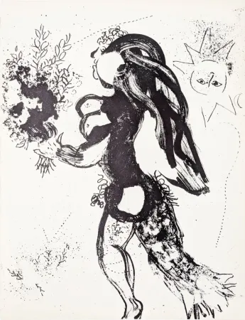 Lithographie Chagall - L'offrande