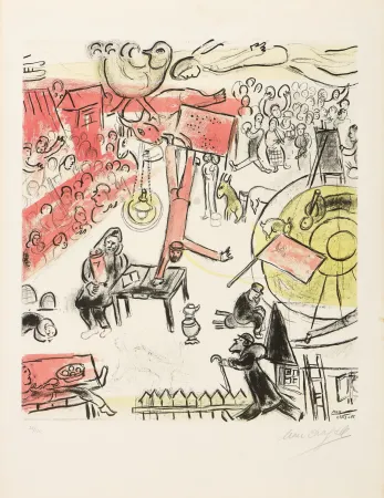 Lithographie Chagall - Marc Chagall (1887–1985) – Révolution – Color lithograph on paper – 1963