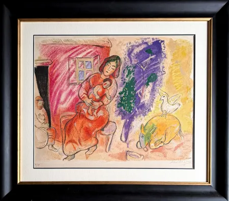 Lithographie Chagall - Maternité