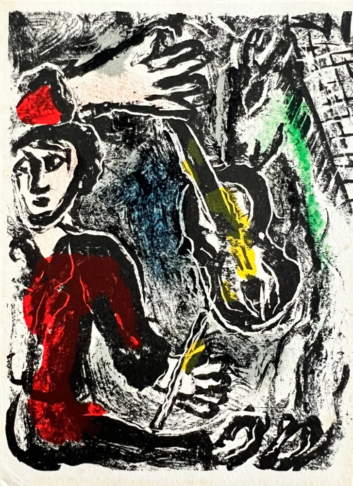 Lithographie Chagall - New Year's Card