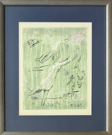 Gravure Sur Bois Chagall - Poèmes, Planche IX (trial proof)