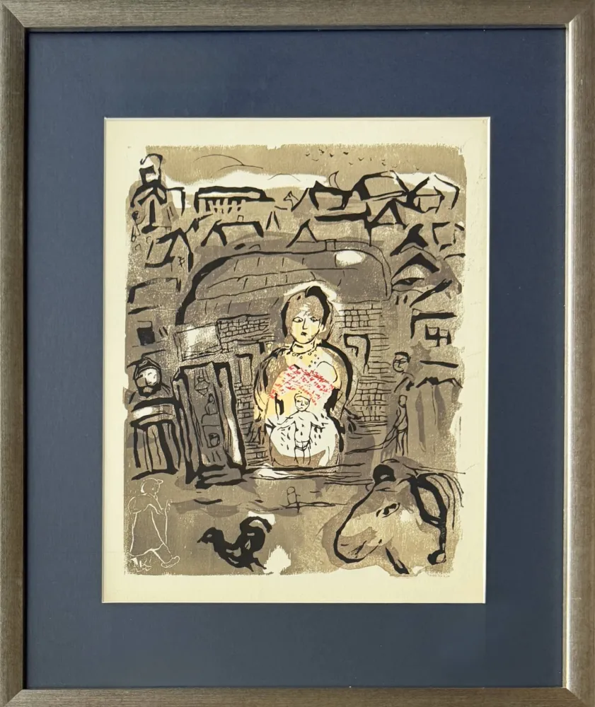 Gravure Sur Bois Chagall - Poèmes, Planche VIII