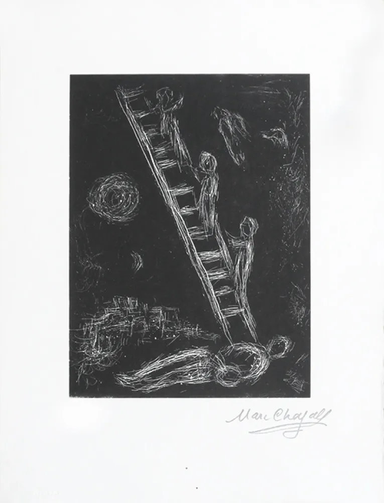 Linogravure Chagall - Pour Vava, planche 3