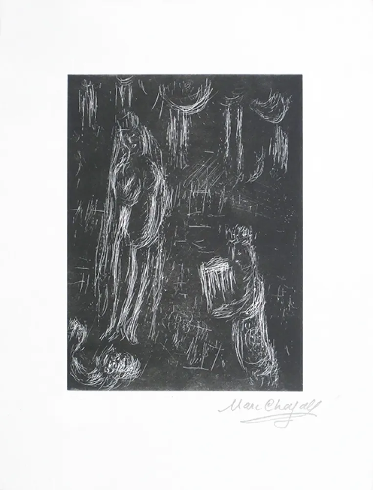 Linogravure Chagall - Pour Vava, planche 4