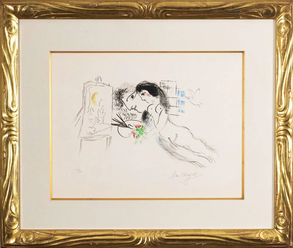 Lithographie Chagall - Rêve familier (Familiar Dream)