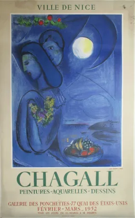 Lithographie Chagall - Saint-Jean- Cap-Ferrat