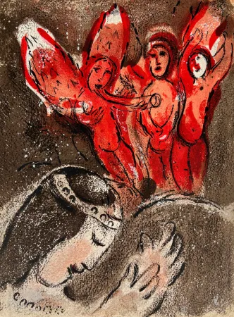 Lithographie Chagall - Sarah And Abimelech