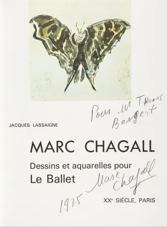 Livre Illustré Chagall - Signed & Dedicated - Dessins et aquarelles pour Le Ballet 