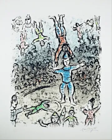 Lithographie Chagall - The Acrobats