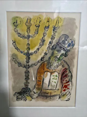 Lithographie Chagall - The Mission of Bezaleel - The story of Exodus 1966