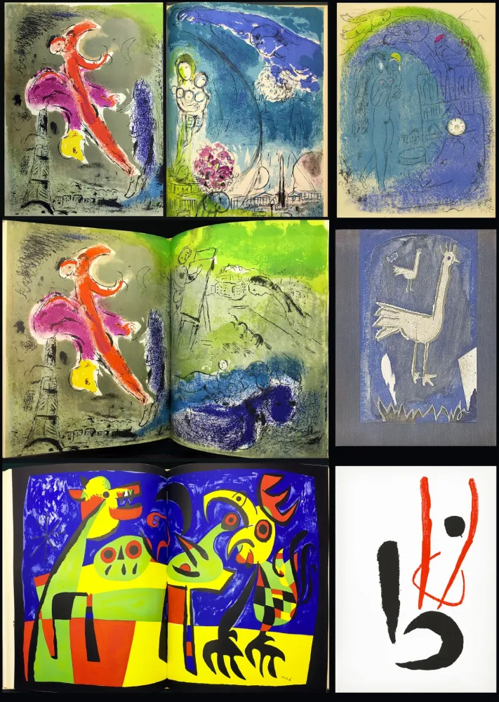 Livre Illustré Chagall - VERVE Vol. VII. N° 27-28. VISIONS DE PARIS - 34 lithographies (1953)