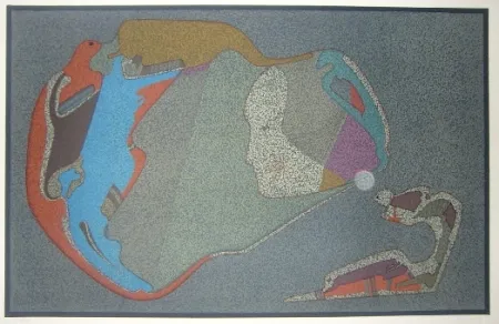 Lithographie Chemiakin - Visage monde