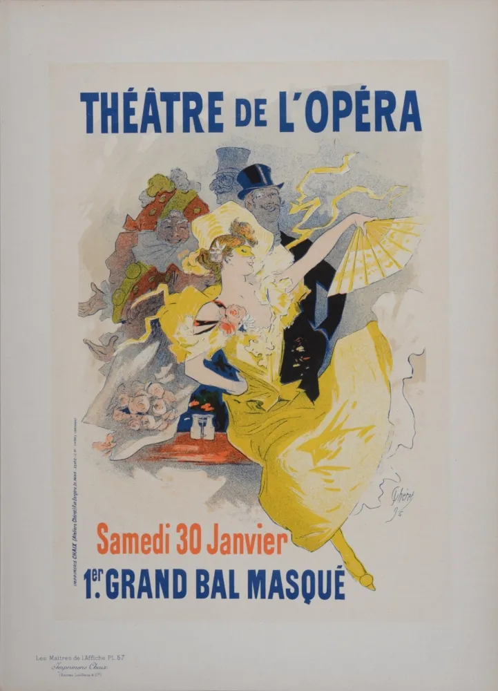 Lithographie Cheret - Bal Masque de l'Opera, Les Maitres de L’Affiche