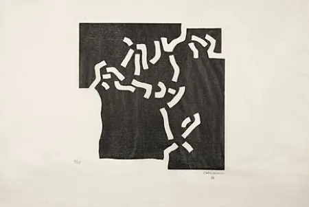 Gravure Sur Bois Chillida - 