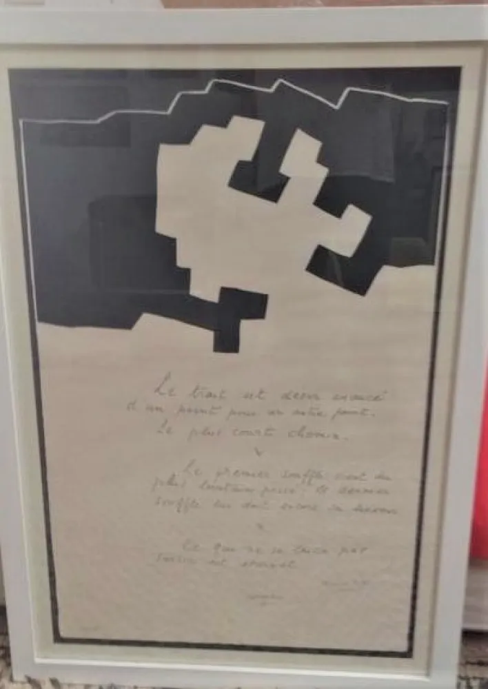 Sérigraphie Chillida - Placard Jabes