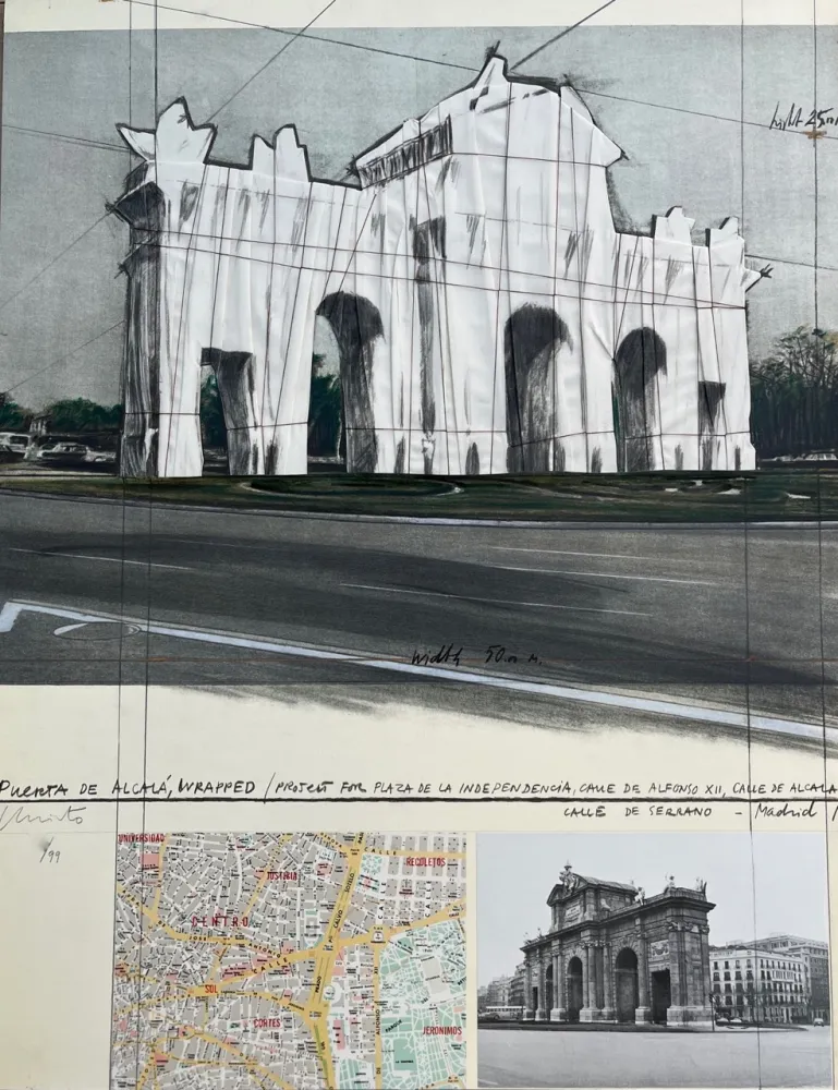 Lithographie Christo - Puerta de Álcala