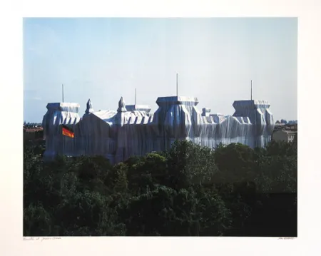 Photographie Christo - Reichstag/Berlin Vormittag, Wrapped