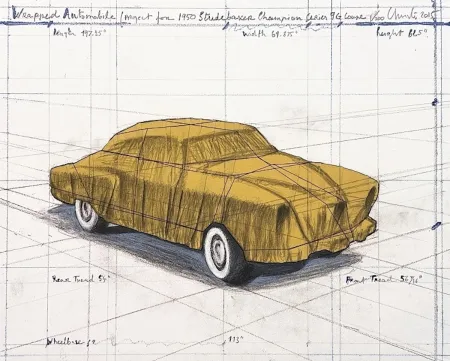 Lithographie Christo - Wrapped Automobile, Project for Studebaker