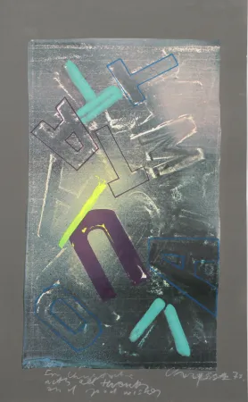 Sérigraphie Chryssa - Constructions: Tuesday