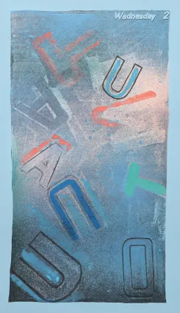 Sérigraphie Chryssa - Constructions: Wednesday