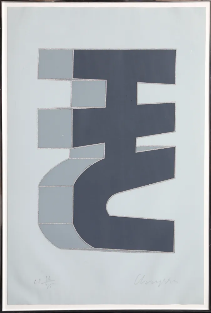 Sérigraphie Chryssa - Times Square Fragment #6