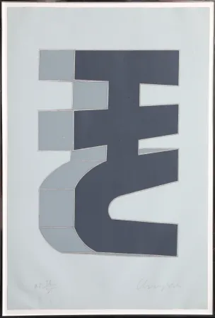 Sérigraphie Chryssa - Times Square Fragment #6