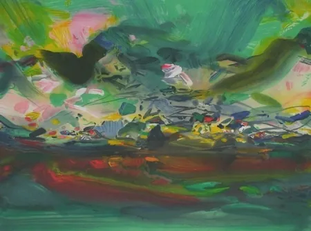 Lithographie Chu Teh Chun  - Composition