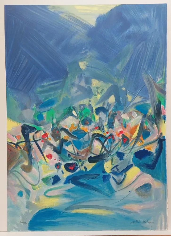 Lithographie Chu Teh Chun  - Composition XXX 