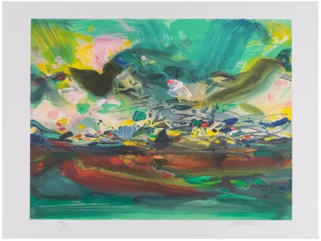 Lithographie Chu Teh Chun  - Étincelante élégance 