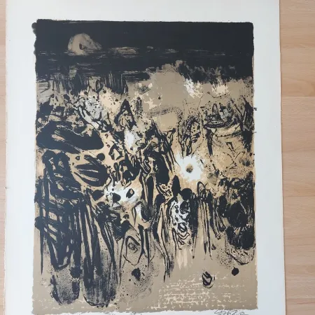 Lithographie Chu Teh Chun  - Golden Times circa 1960