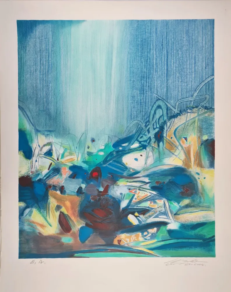 Lithographie Chu Teh Chun  - Toute Coude 