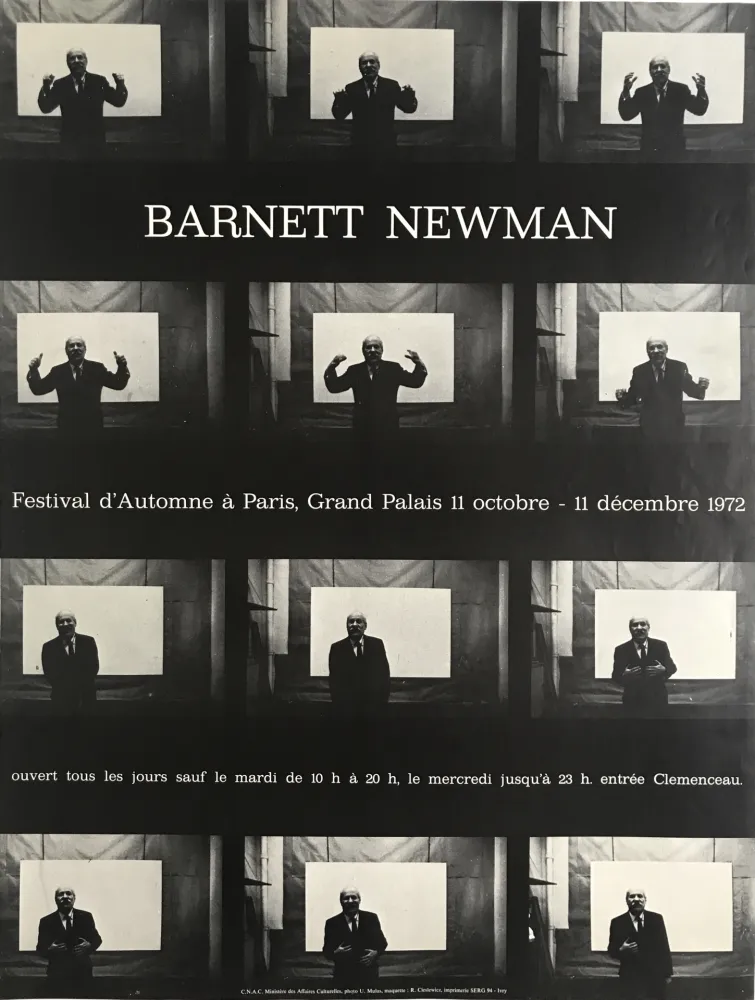 Affiche Cieslewicz  - Barnett Newman / Festival d’Automne à Paris